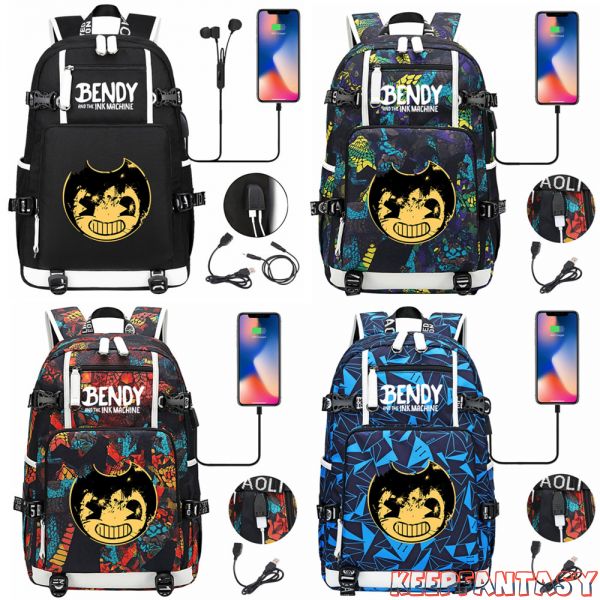 Bendy and the ink clearance machine backpacks for school