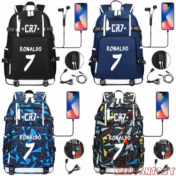 Cristiano Ronaldo Cr7 Backpacks Boys Girls Bookbag Students School Bags  Cartoon Kids Rucksack Lunch Bag Pen Bag Three-piece Set - Backpacks -  AliExpress