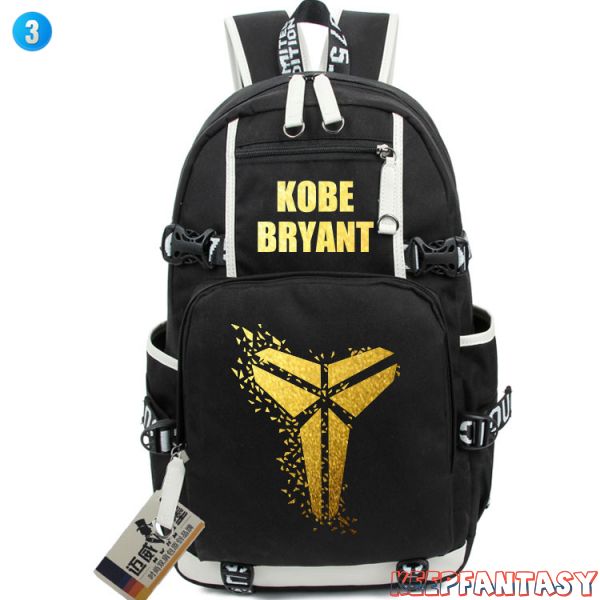 Kobe Bryant Black Mamba Logo School Bag Backpack