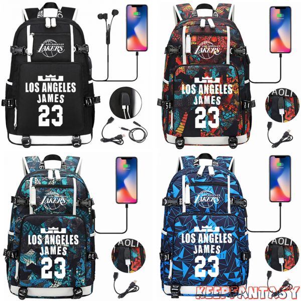 Lebron James The King Backpacks Boys Girls Bookbag Students School