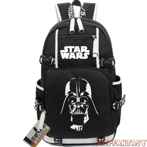 Star Wars Darth Vader Mask Logo School Bag Backpack